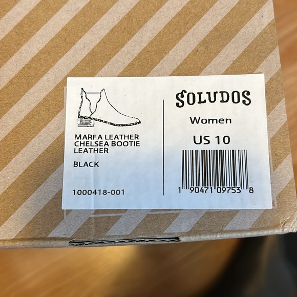 🎉Host Pick🎉New Soludos Marfa Leather Chelsea Bootie size 10 Black - Picture 5 of 10